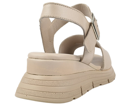 Sandale casual, dama, ANNA VIOTTI, D22-S 488 gri, piele naturala, platforma